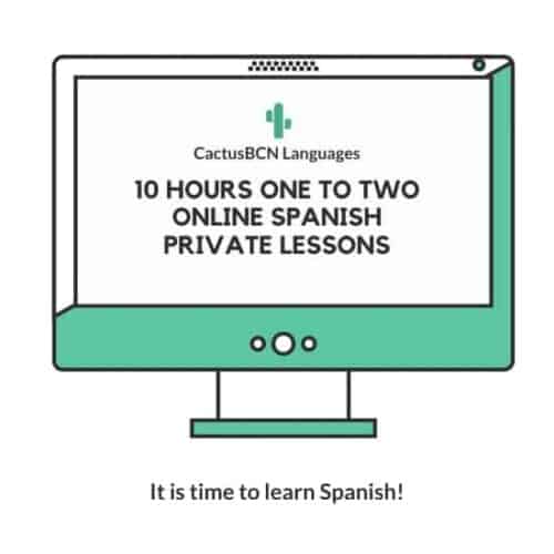 10 hours | One to two | Online Spanish Private Lessons
